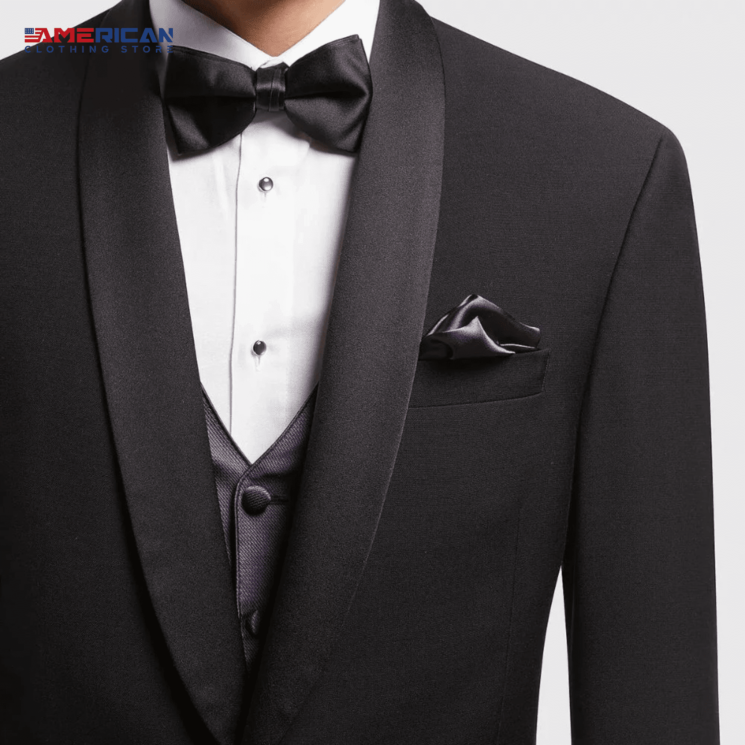 Mens black and purple suit