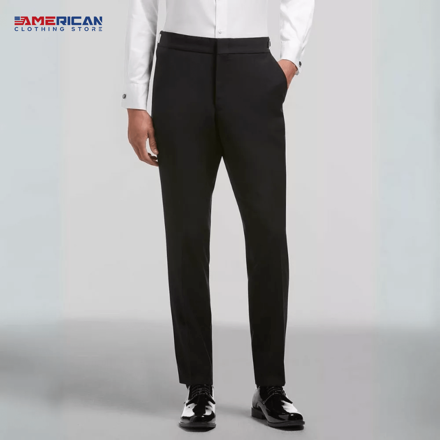 Mens black and purple suit